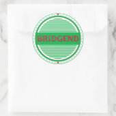 Bridgend City Pride Embleem – Welshe Identiteit Ronde Sticker (Tas)