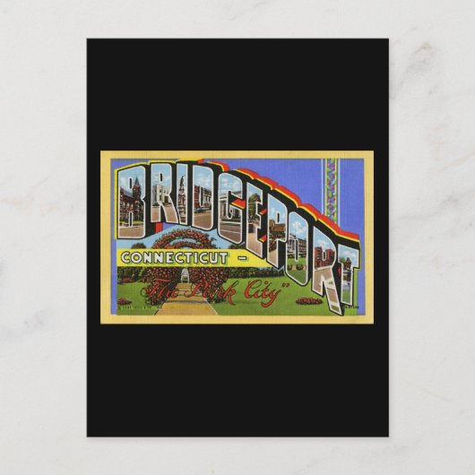 Bridgeport Connecticut Briefkaart (Voorkant)