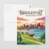 Bridgeport Connecticut Briefkaart (Voorkant / Achterkant)