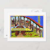 Bridgeport Connecticut CT Briefkaart met grote let (Voorkant / Achterkant)
