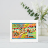 Bridgeport Connecticut CT Vintage Travel Souvenir Briefkaart (Staand voorkant)