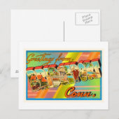 Bridgeport Connecticut CT Vintage Travel Souvenir Briefkaart (Voorkant / Achterkant)