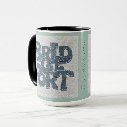 Bridgeport Connecticut Denim Mug Mok (Voorkant links)