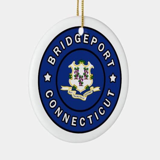 Bridgeport Connecticut Keramisch Ornament (Rechts)