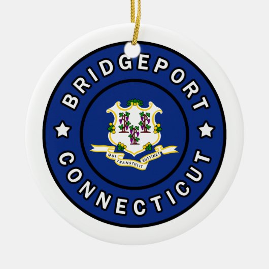 Bridgeport Connecticut Keramisch Ornament (Voorkant)