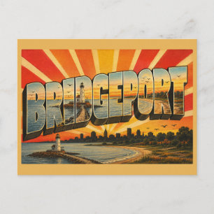 Bridgeport Connecticut Kustvuurtorenpark Kunst Briefkaart