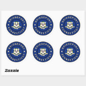 Bridgeport Connecticut Ronde Sticker (Vel)