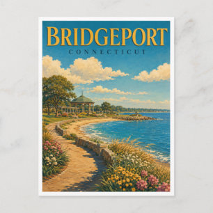 Bridgeport Connecticut Seaside Park GeoSaga Briefkaart