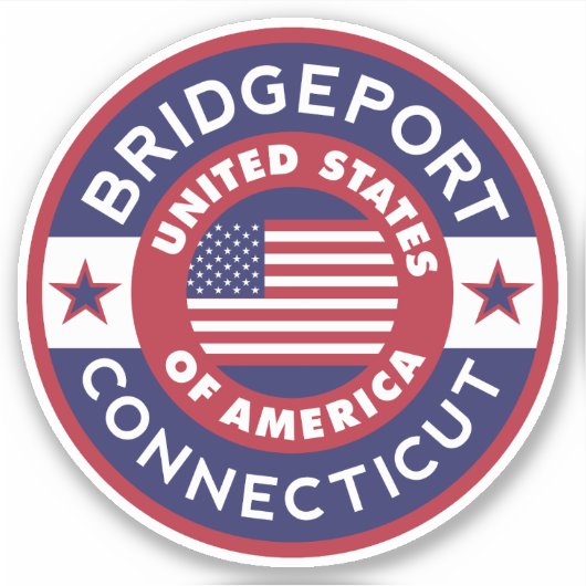 BRIDGEPORT, Connecticut Sticker (Voorkant)