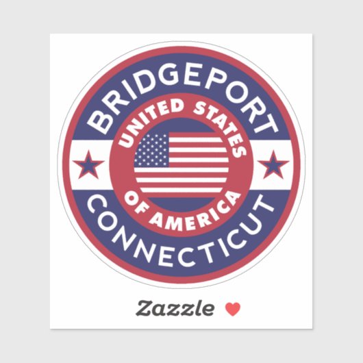 BRIDGEPORT, Connecticut Sticker (Vel)