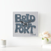 Bridgeport Denim Letter Vierkante Klok (Huis)