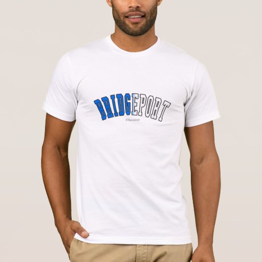 Bridgeport in de kleuren van de de staatsvlag van  t-shirt (Voorkant)
