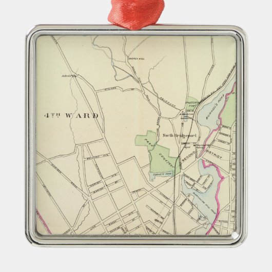 Bridgeport, noord metalen ornament (Voorkant)