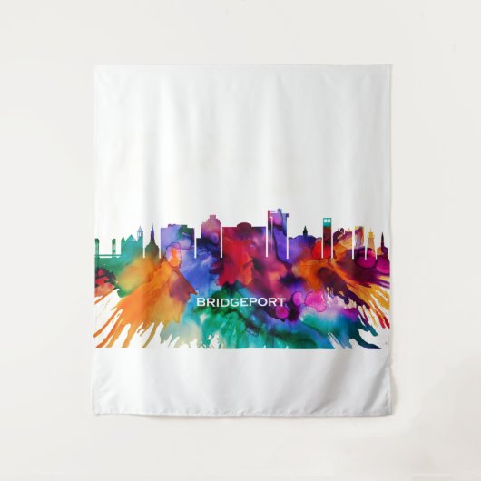 Bridgeport Skyline Wandkleed (Voorkant)