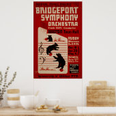 Bridgeport Symphony Orchestra  Music Poster (Keuken)