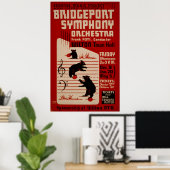 Bridgeport Symphony Orchestra  Music Poster (Thuiskantoor)