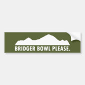 Bridger Bowl alsjeblieft Bumpersticker (Voorkant)