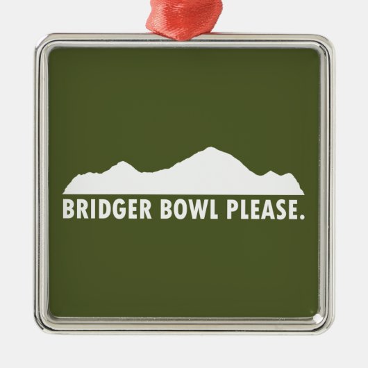 Bridger Bowl alsjeblieft Metalen Ornament (Voorkant)