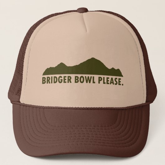 Bridger Bowl alsjeblieft Trucker Pet (Voorkant)
