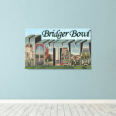 Bridger Bowl, Montana - Grote lettertjes Canvas Afdruk (Insitu (Houten vloer))
