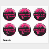 Bridger Bowl Montana roze snowboard stickers (Vel)