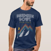 Bridger Bowl Montana Ski Resort 1980s Retro T-shirt (Voorkant)