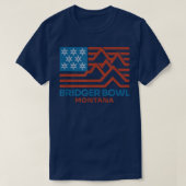 Bridger Bowl Montana Ski Snowboard Snow Mountain T-shirt (Design voorkant)