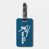 Bridger Bowl Montana Skier Bagagelabel (Achterkant verticaal)