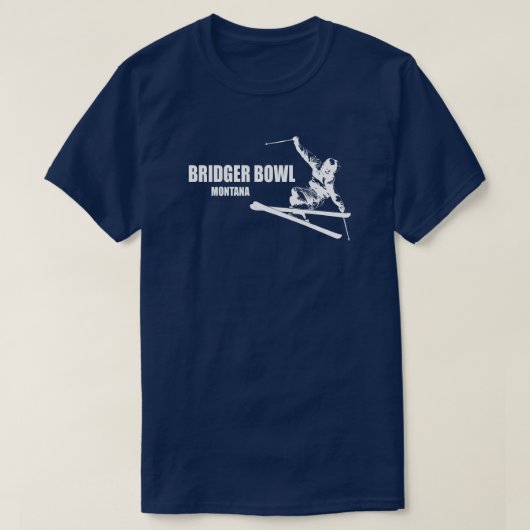 Bridger Bowl Montana Skier T-shirt (Design voorkant)