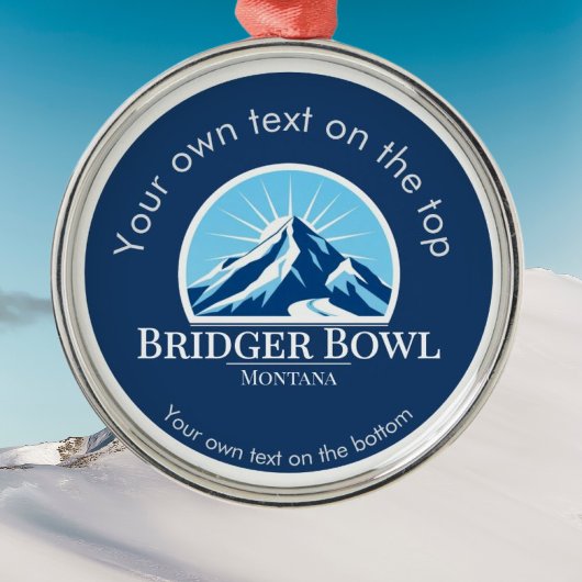 Bridger Bowl Montana skimedaille Metaal Ornament