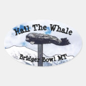 Bridger Bowl walvis Sticker (Voorkant)