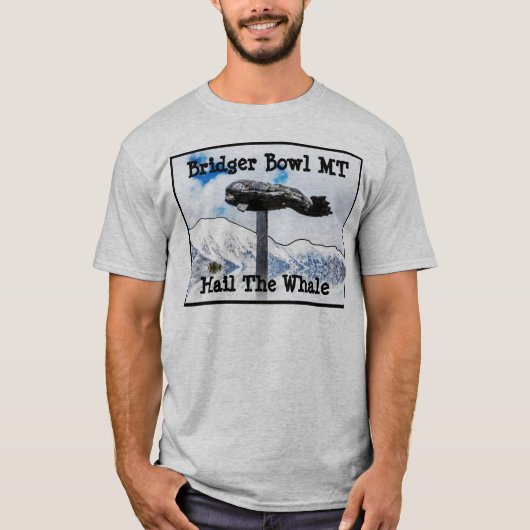 Bridger Bowl whale T-Shirt (Voorkant)