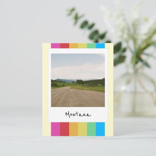 Bridger Canyon Retro Instant Camera Briefkaart (Staand voorkant)