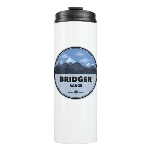 Bridger Range Montana Camping Thermosbeker (Voorkant)