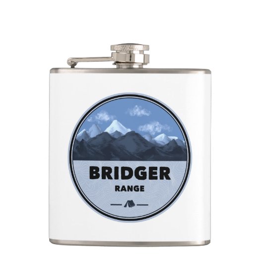 Bridger Range Montana Kamperen Heupfles (Voorkant)