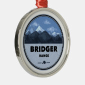 Bridger Range Montana Kamperen Metalen Ornament (Rechts)