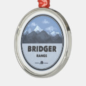 Bridger Range Montana Kamperen Metalen Ornament (Links)