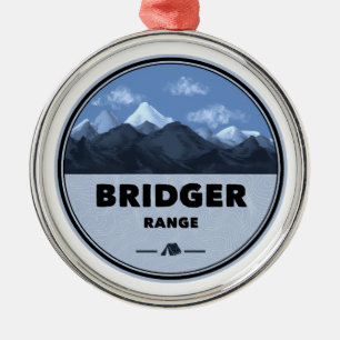 Bridger Range Montana Kamperen Metalen Ornament