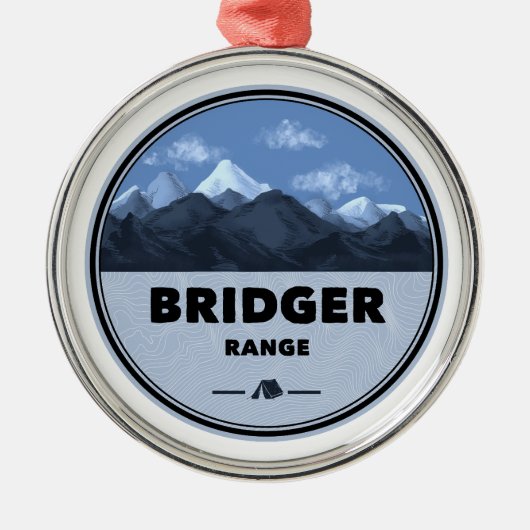 Bridger Range Montana Kamperen Metalen Ornament (Voorkant)