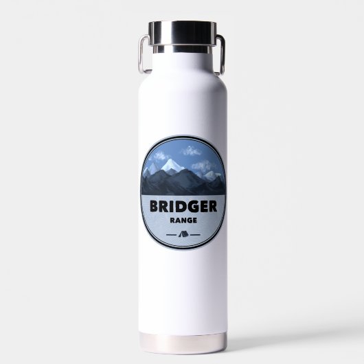 Bridger Range Montana Kamperen Waterfles (Voorkant)