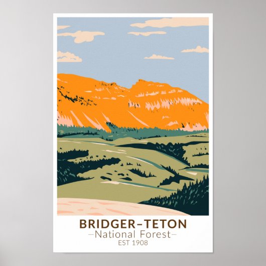 Bridger Teton National Forest Sheep Mountain Poster (Voorkant)