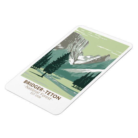 Bridger Teton National Forest Upper Green Magneet (Linkerzijde)
