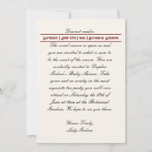 Bridgerton Baby shower Kaart (Achterkant)