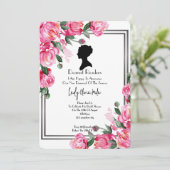 Bridgerton bruids douche uitnodiging (Staand voorkant)