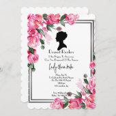 Bridgerton bruids douche uitnodiging bloemen (Voorkant / Achterkant)