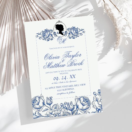 Bridgerton bruiloft uitnodiging Lady Dusty Blue Bo