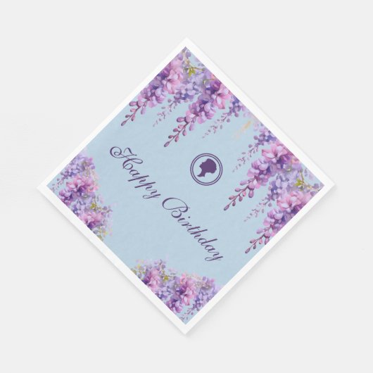 Bridgerton geïnspireerde bloemrijke verjaardagsser servet (Hoek)