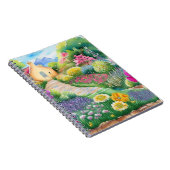 Bridgerton-geïnspireerde waterverf florale spiraal notitieboek (Rechterzijde)