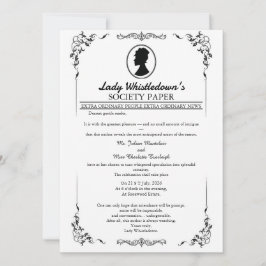 Bridgerton Huwelijksuitnodiging – Regency Stijl   Kaart