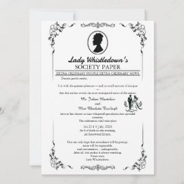 Bridgerton Huwelijksuitnodiging – Regency Stijl   Kaart